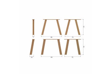 Bordben Haarlem Sett av 2 - Transparent - Interiør - Dekorasjon & innredningsdetaljer - Dekorbeslag - Beslag - Møbelben
