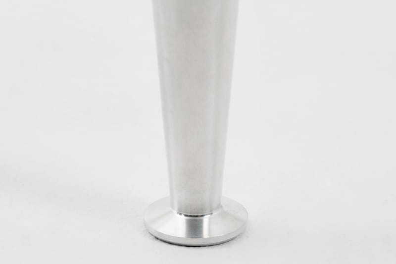 Sengeben Smal 12 cm 4-pakning Aluminium - Grå|Hvit - Møbelben