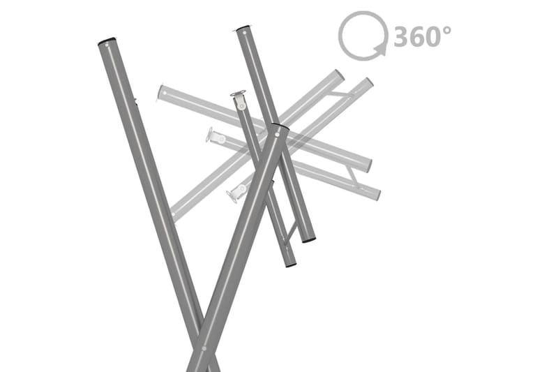 Sammenleggbare bordben sølv 45x55x112 cm galvanisert stål - Møbelben - Bordben & tilbehør
