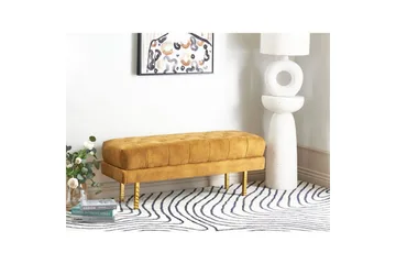 Sittebenk Roseville Gul/gull - Gul/gull - Møbler - Gangmøbler - Gangbenk