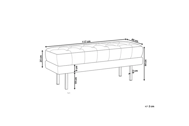 Sittebenk Roseville Rød/gull - Rød/gull - Møbler - Gangmøbler - Gangbenk