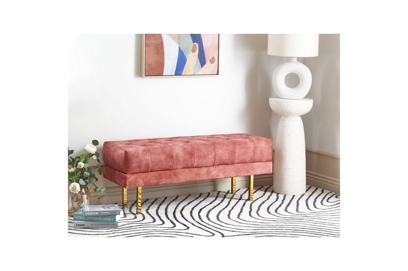 Sittebenk Roseville Rosa/Gull - Rosa/Gull - Interiør - Dekorasjon & innredningsdetaljer - Dekorbeslag - Beslag - Møbelben