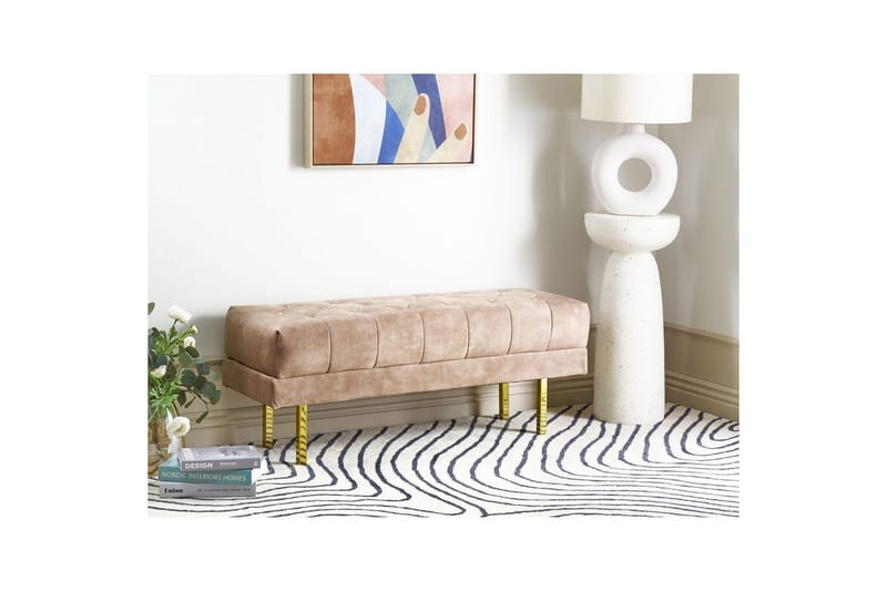 Sittebenk Roseville Taupe/gull - Taupe/gull - Møbler - Gangmøbler - Gangbenk