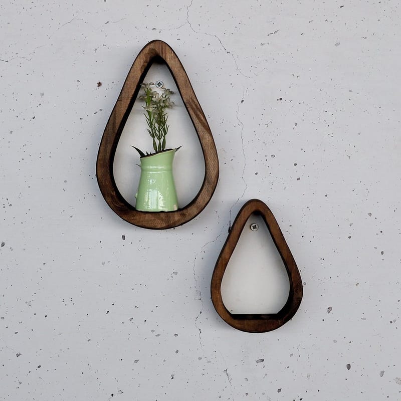 Dekorativ vegghylle i tre Hanah Home Rafora (20 x 13 x 4 cm) Tre