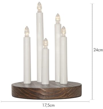 Doris lysestake 17,5 cm - brun - Interiør - Dekorasjon & innredningsdetaljer - Julepynt & juledekorasjon