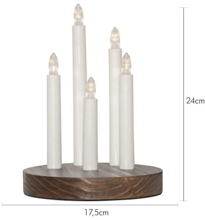 Doris lysestake 17,5 cm - brun - Interiør - Dekorasjon & innredningsdetaljer - Julepynt & juledekorasjon