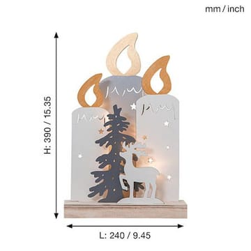 Fauna innendørs dekorasjonsbelysning 22 cm - hvit - Interiør - Dekorasjon & innredningsdetaljer - Julepynt & juledekorasjon