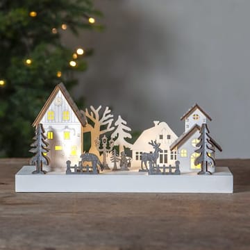 Fauna innendørs dekorasjonsbelysning 28 cm - hvit og grå - Interiør - Dekorasjon & innredningsdetaljer - Julepynt & juledekorasjon