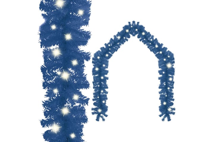 Julekrans med LED-lys 10 m blå - Blå - Nyttårsdekorasjon - Festdekorasjon - Dekorasjon & innredningsdetaljer - Girlander