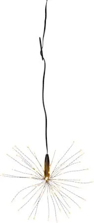 Firework hengende dekorasjon med belysning 16 cm - svart - Interiør - Dekorasjon & innredningsdetaljer - Julepynt & juledekorasjon