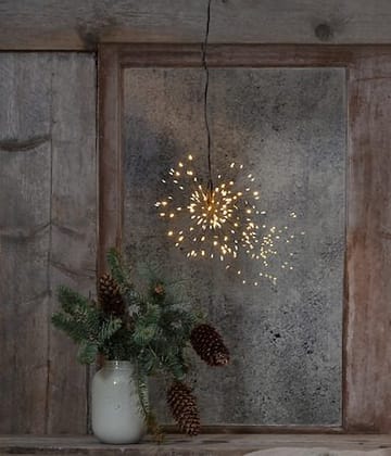 Firework hengende dekorasjon med belysning 16 cm - svart - Interiør - Dekorasjon & innredningsdetaljer - Julepynt & juledekorasjon