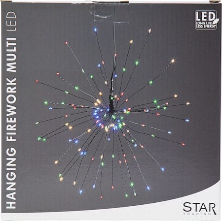 Firework hengende dekorasjonsbelysning 26 cm - svart - Interiør - Dekorasjon & innredningsdetaljer - Julepynt & juledekorasjon