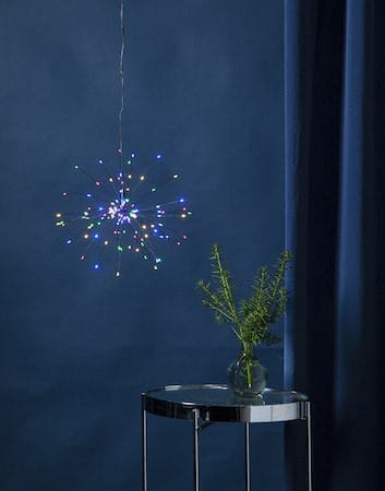 Firework hengende dekorasjonsbelysning 26 cm - svart - Interiør - Dekorasjon & innredningsdetaljer - Julepynt & juledekorasjon