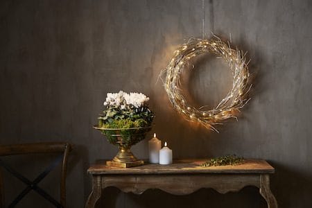 Fizzy krans med belysning 45 cm - gull - Interiør - Dekorasjon & innredningsdetaljer - Julepynt & juledekorasjon