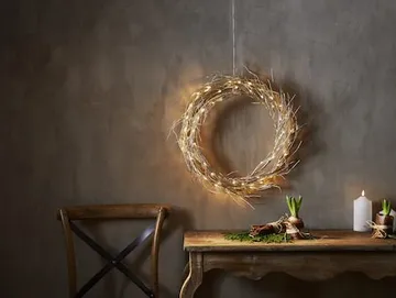 Fizzy krans med belysning 45 cm - gull - Interiør - Dekorasjon & innredningsdetaljer - Julepynt & juledekorasjon