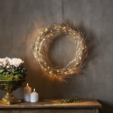 Fizzy krans med belysning 45 cm - gull - Interiør - Dekorasjon & innredningsdetaljer - Julepynt & juledekorasjon