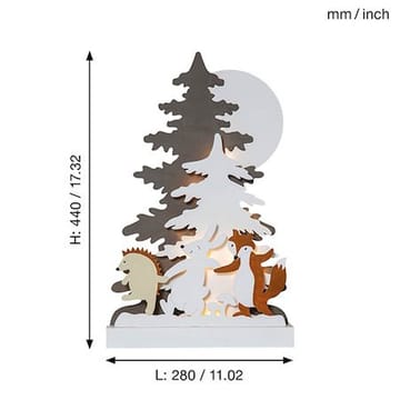 Forest Friends innendørs dekorasjonsbelysning 28 cm - flerfarget - Interiør - Dekorasjon & innredningsdetaljer - Julepynt & juledekorasjon