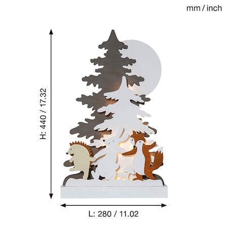 Forest Friends innendørs dekorasjonsbelysning 28 cm - flerfarget - Interiør - Dekorasjon & innredningsdetaljer - Julepynt & juledekorasjon