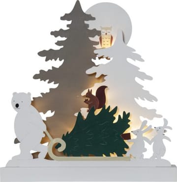 Forest Friends innendørsdekorasjon med belysning 37 cm - flerfarget - Interiør - Dekorasjon & innredningsdetaljer - Julepynt & juledekorasjon