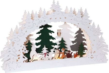 Forest Friends lysestake 45 cm - flerfarget - Interiør - Dekorasjon & innredningsdetaljer - Julepynt & juledekorasjon