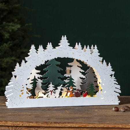 Forest Friends lysestake 45 cm - flerfarget - Interiør - Dekorasjon & innredningsdetaljer - Julepynt & juledekorasjon