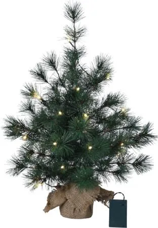 Furu lite juletre med belysning 60 cm, grønn