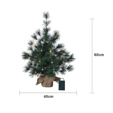 Furu lite juletre med belysning 60 cm - grønn - Interiør - Dekorasjon & innredningsdetaljer - Julepynt & juledekorasjon