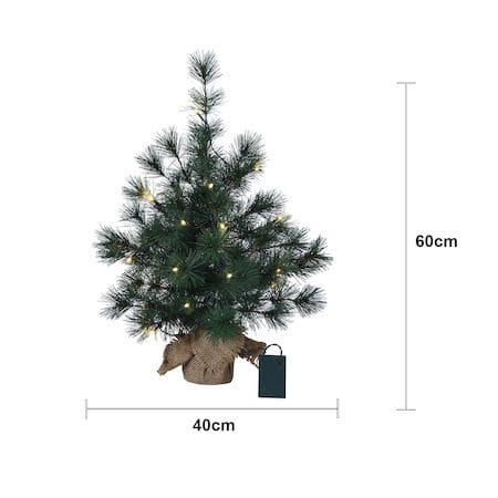 Furu lite juletre med belysning 60 cm - grønn - Interiør - Dekorasjon & innredningsdetaljer - Julepynt & juledekorasjon