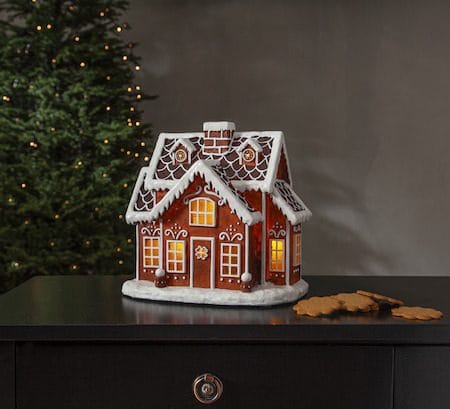 Gingerville innendørsdekorasjon med belysning 26 cm - brun - Interiør - Dekorasjon & innredningsdetaljer - Julepynt & juledekorasjon