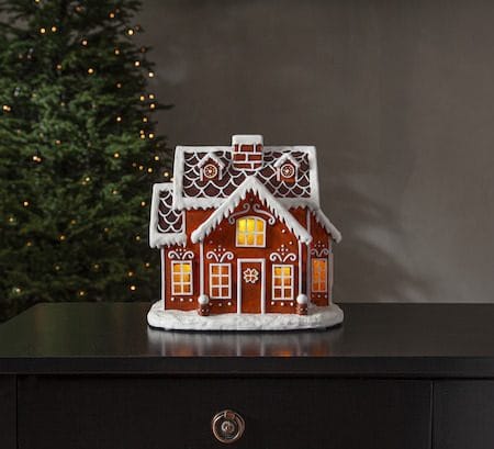 Gingerville innendørsdekorasjon med belysning 26 cm - brun - Interiør - Dekorasjon & innredningsdetaljer - Julepynt & juledekorasjon