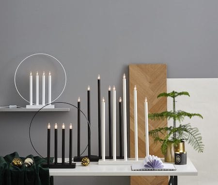 Glory lysestake 42 cm - hvit/messingfarget - Interiør - Dekorasjon & innredningsdetaljer - Julepynt & juledekorasjon