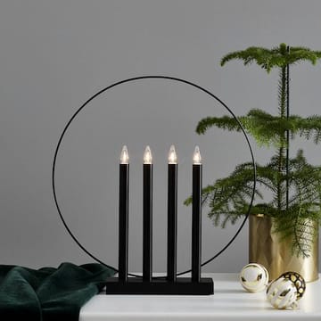 Glory lysestake 42 cm - svart med messingfarget dekor - Interiør - Dekorasjon & innredningsdetaljer - Julepynt & juledekorasjon