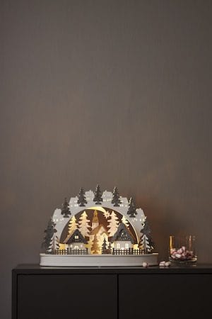 Grauberg Innendørs dekorasjonsbelysning 42 cm - hvit og grå - Interiør - Dekorasjon & innredningsdetaljer - Julepynt & juledekorasjon