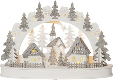 Grauberg Innendørs dekorasjonsbelysning 42 cm - hvit og grå - Interiør - Dekorasjon & innredningsdetaljer - Julepynt & juledekorasjon