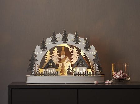 Grauberg Innendørs dekorasjonsbelysning 42 cm - hvit og grå - Interiør - Dekorasjon & innredningsdetaljer - Julepynt & juledekorasjon