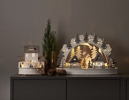 Grauberg Innendørs dekorasjonsbelysning 42 cm - hvit og grå - Interiør - Dekorasjon & innredningsdetaljer - Julepynt & juledekorasjon