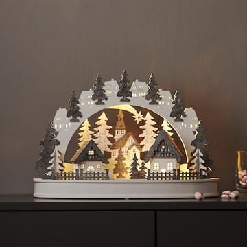 Grauberg Innendørs dekorasjonsbelysning 42 cm - hvit og grå - Interiør - Dekorasjon & innredningsdetaljer - Julepynt & juledekorasjon