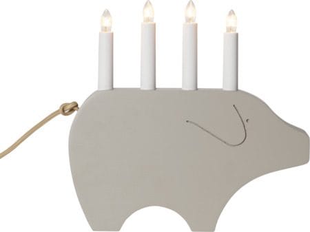 Gry lysestake 28,5 cm - beige - Interiør - Dekorasjon & innredningsdetaljer - Julepynt & juledekorasjon