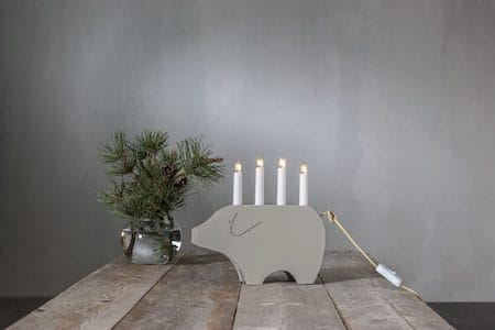 Gry lysestake 28,5 cm - beige - Interiør - Dekorasjon & innredningsdetaljer - Julepynt & juledekorasjon