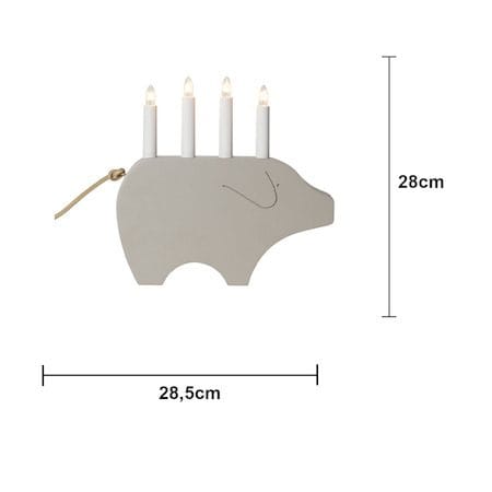 Gry lysestake 28,5 cm - beige - Interiør - Dekorasjon & innredningsdetaljer - Julepynt & juledekorasjon