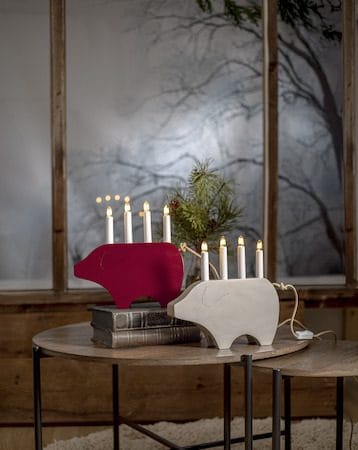 Gry lysestake 28,5 cm - rød - Interiør - Dekorasjon & innredningsdetaljer - Julepynt & juledekorasjon