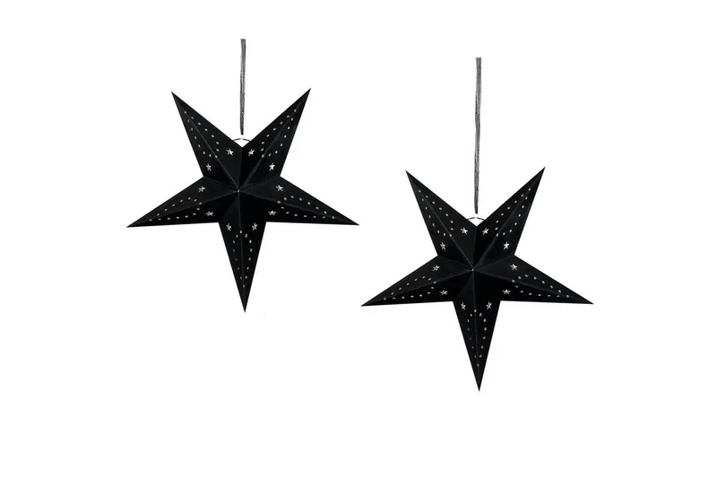 Hängande dekorationer Beliani Motti set om 2 Grön, 45x18x45 cm Black 45x18x45 cm