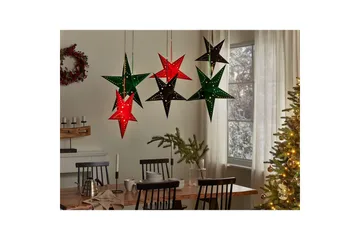 Hängande dekorationer Beliani Motti set om 2 Grön, 45x18x45 cm Black 45x18x45 cm - Interiør - Dekorasjon & innredningsdetaljer - Julepynt & juledekorasjon