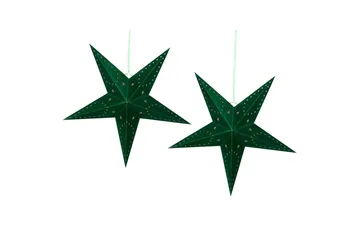 Hängande dekorationer Beliani Motti set om 2 Grön, 45x18x45 cm Dark green 60x18x60 cm
