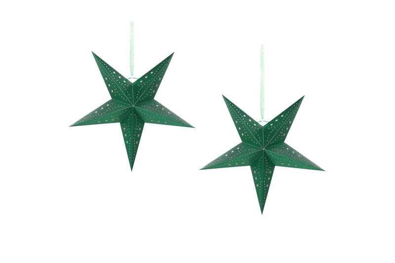 Hängande dekorationer Beliani Motti set om 2 Grön, 45x18x45 cm Green 45x18x45 cm