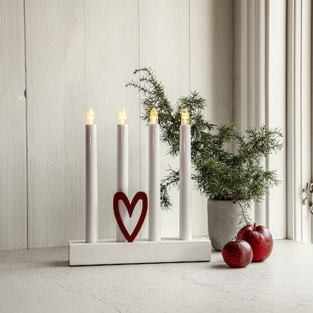 Hilma Lysestake 22 cm - hvit - Interiør - Dekorasjon & innredningsdetaljer - Julepynt & juledekorasjon