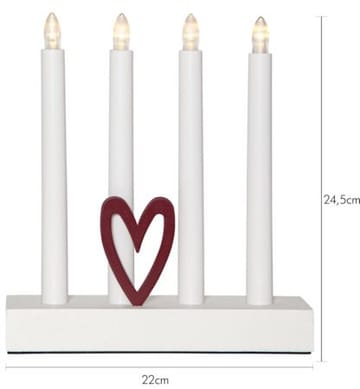 Hilma Lysestake 22 cm - hvit - Interiør - Dekorasjon & innredningsdetaljer - Julepynt & juledekorasjon