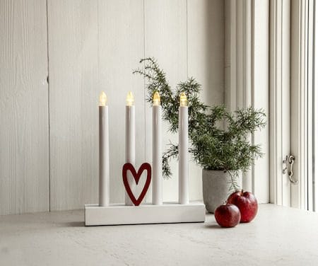 Hilma Lysestake 22 cm - hvit - Interiør - Dekorasjon & innredningsdetaljer - Julepynt & juledekorasjon