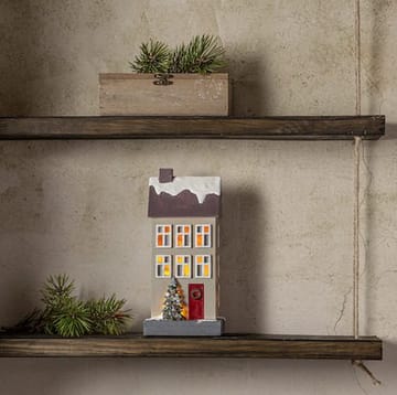 Hus innendørsdekorasjon med julebelysning 24 cm - beige - Interiør - Dekorasjon & innredningsdetaljer - Julepynt & juledekorasjon