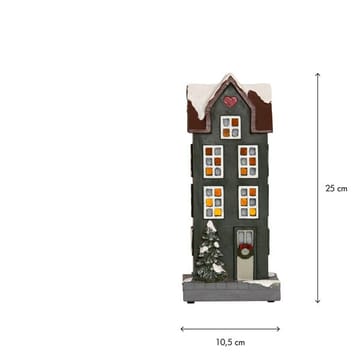 Hus innendørsdekorasjon med julebelysning 25 cm - grønn - Interiør - Dekorasjon & innredningsdetaljer - Julepynt & juledekorasjon